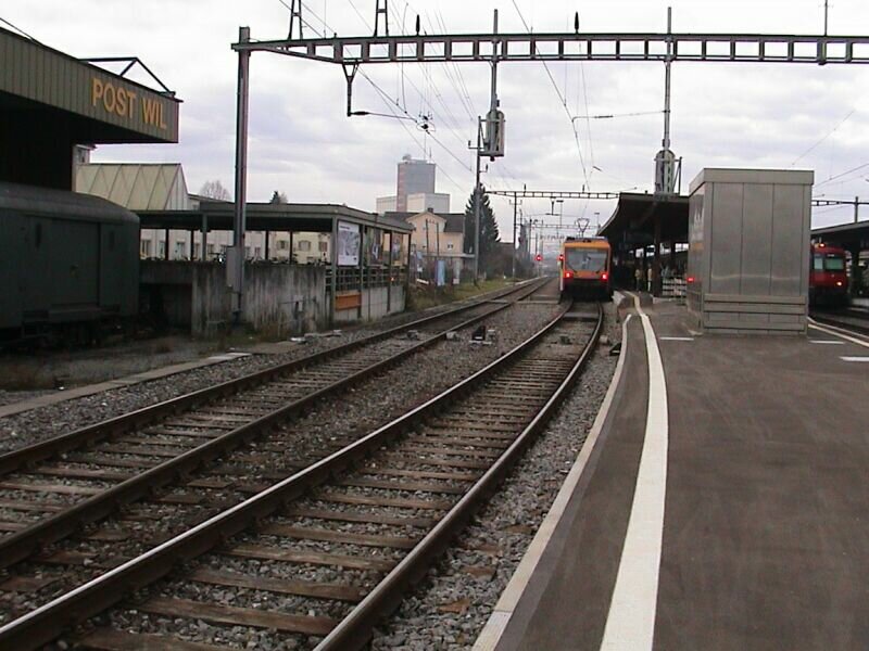 Bahnhof Wil, Gleis 6 und 5, Blickrichtung Winterthur