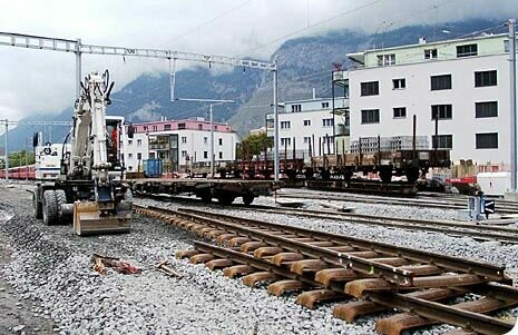 Die neue Abstellanlage der RhB im Westen