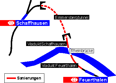 Bahnlinie Schaffhausen-Feuerthalen